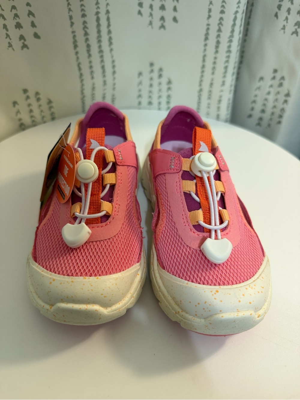 Amazon Kids Pink and Peach Lace-Free Sneakers
